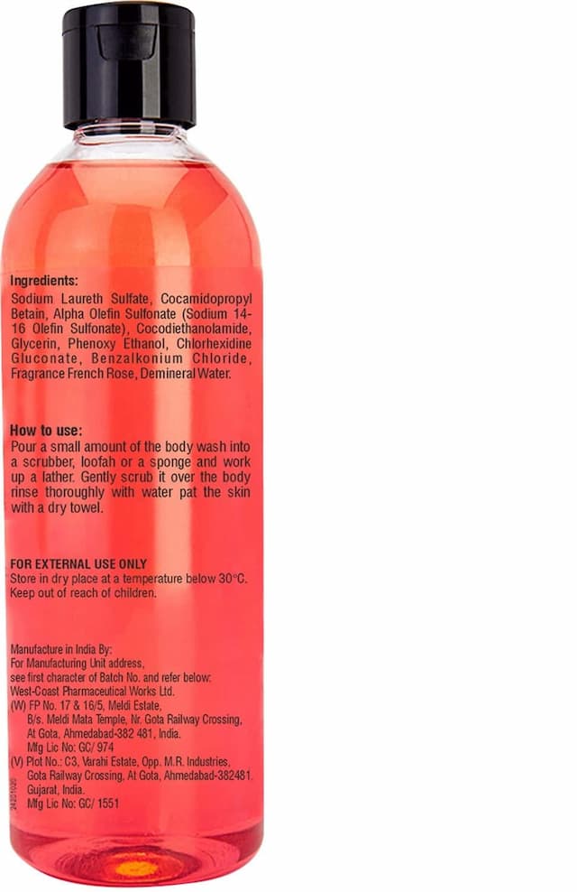The Bath Store French Rose Body Wash With Natural Ingredients- 300m