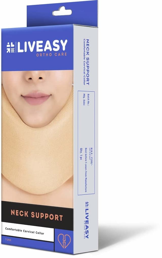 Liveasy Ortho Care Neck Support - Comfortable Cervival Collar - L