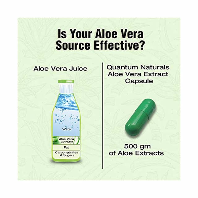 Quantum Naturals Aloe Vera Extract 500 Mg Capsule 120