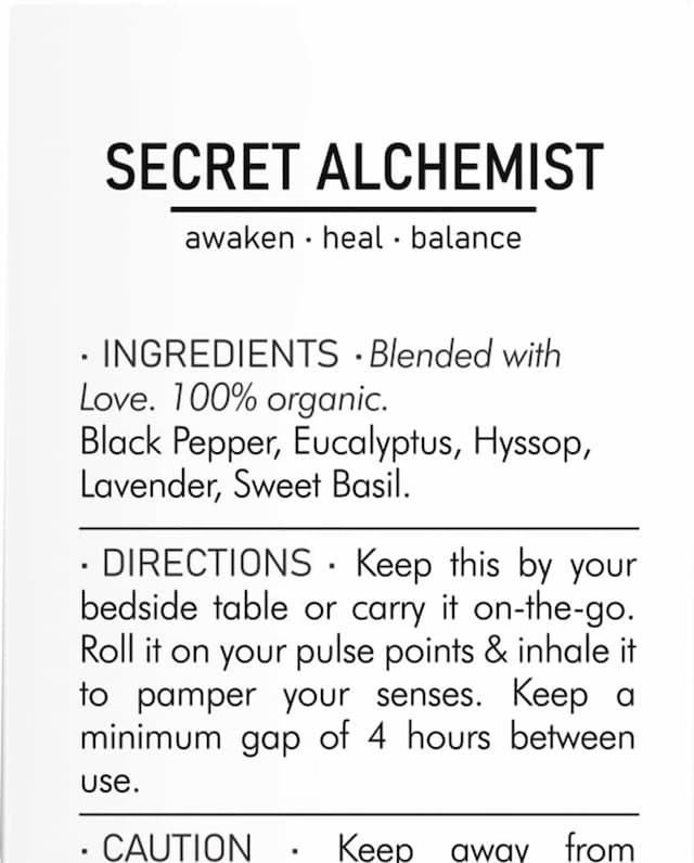 Secret Alchemist Breathe - Cold Reliever Oil