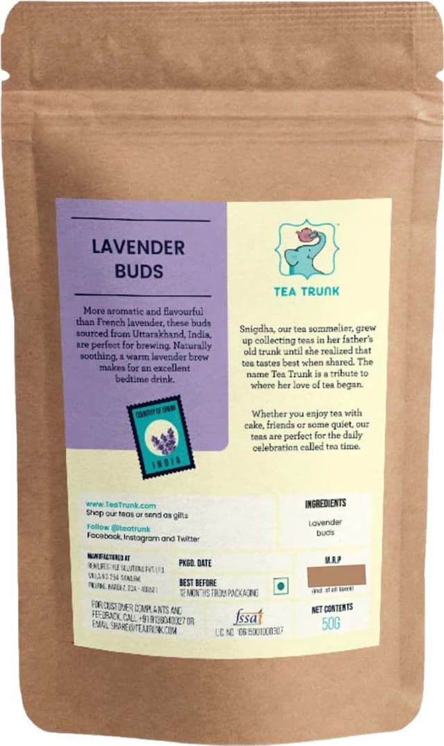 Tea Trunk Lavender Buds- 50g Pack