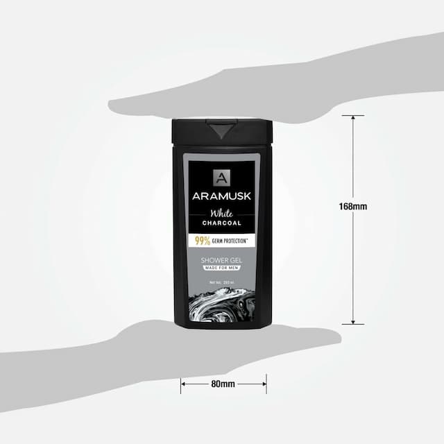 Aramusk White Charcoal Shower Gel For Men - 250ml