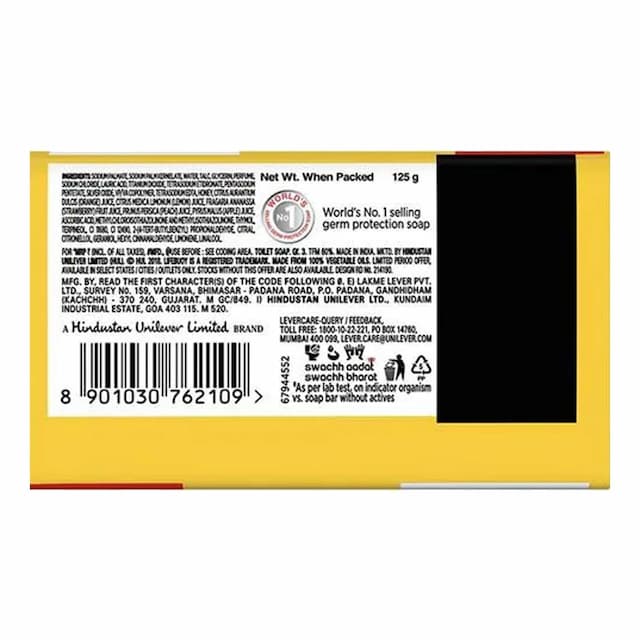 Lifebuoy Lemon Fresh Germ Protection Soap 125 Gm
