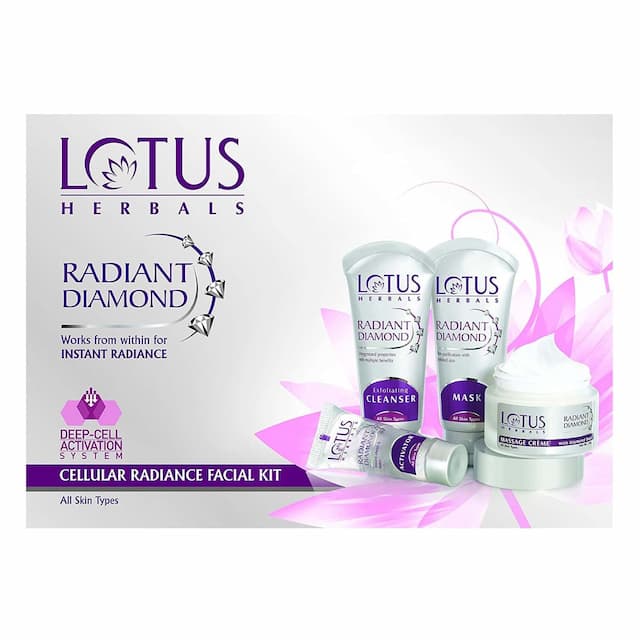 Lotus Radiant Diamond Cellular Radiance Facial 4 In 1 Kit