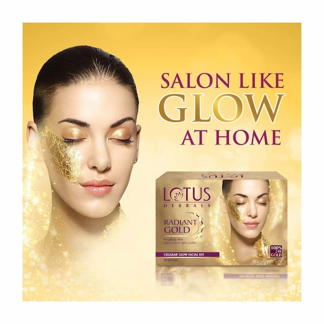 Lotus Radiant Gold Cellular Glow 4 In 1 Facial Kit