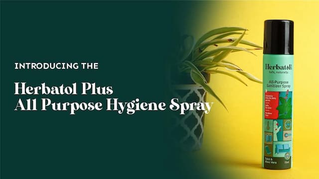 Herbatol Plus All Purpose Hygiene Spray With 99.99% Germ Protection- 75ml
