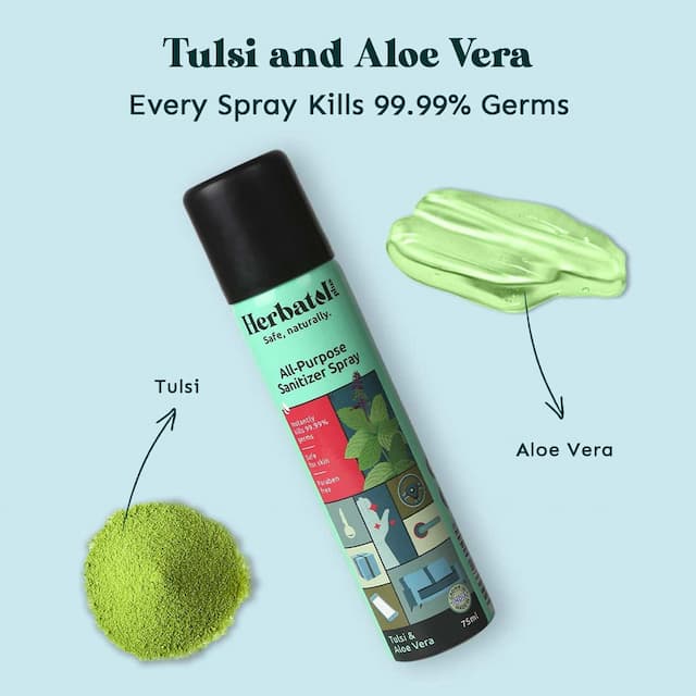Herbatol Plus All Purpose Hygiene Spray With 99.99% Germ Protection- 75ml