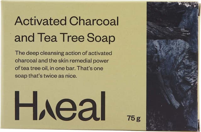 Haeal Activated Charcoal And Tea Tree Soap 75g