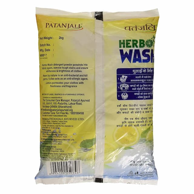 Patanjali Herbo Wash Detergent Powder 2 Kg