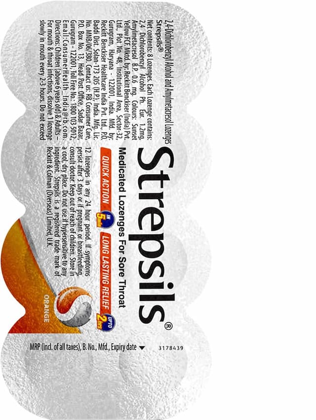 Strepsils Blister Orange 8'S Pack Of 2 Strips