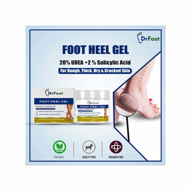 West Coast Dr Foot Foot Heel Gel Moisturizes Callus Cracked Rough Dry Dead Skin And Corns, Softens Thick Painful Nails - 100g