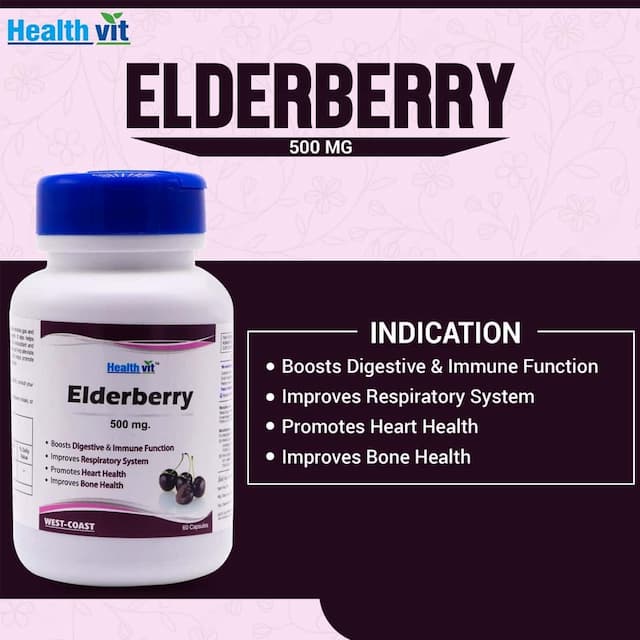 Healthvit Elderberry 500 Mg - 60 Capsules