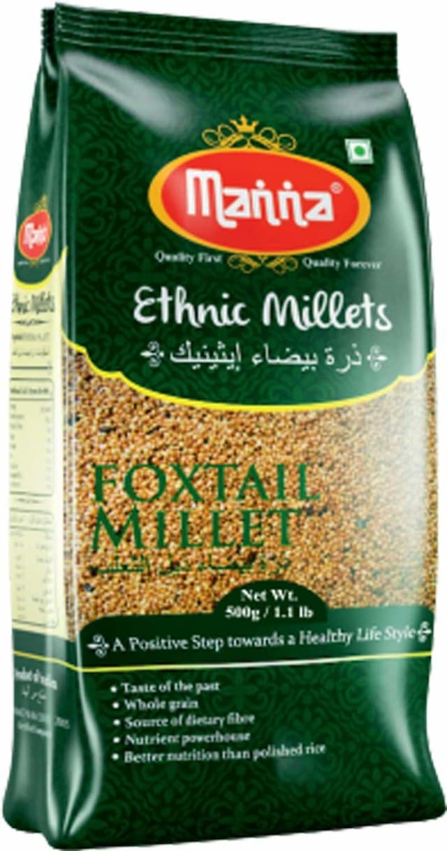 Manna Foxtail Millet 500g Pouch | Nutrition Food|Low Glycemic Index, Gluten Free