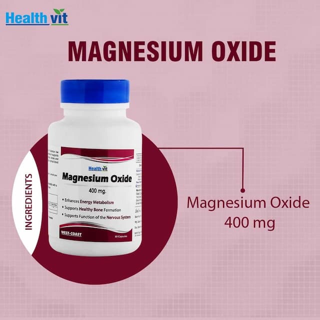 Healthvit High Absorption Magnesium Oxide 400 Mg - 60 Capsules