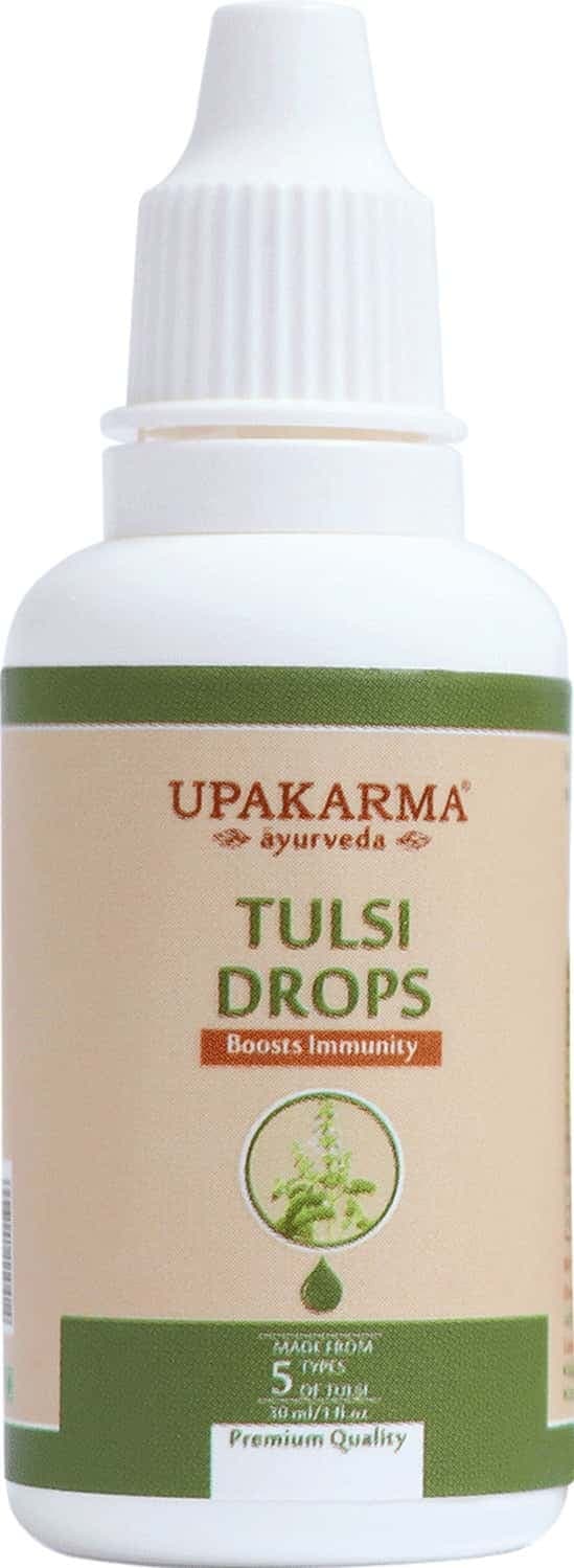 Upakarma Ayurveda Tulsi Drops Ayurvedic Herb Cough And Cold Relief- 30ml