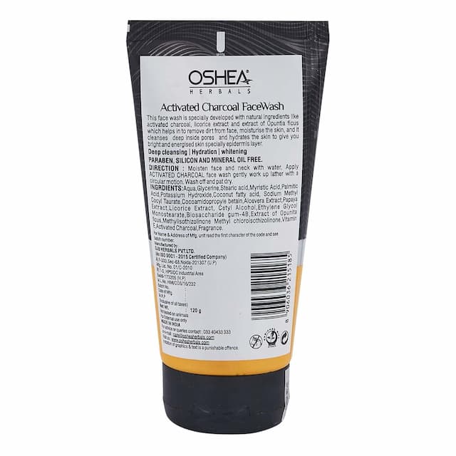 Oshea Activated Charcoal Face Wash 120 Gm