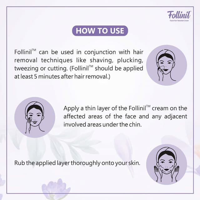 Follinil Facial Hair Retardant Cream - 15g