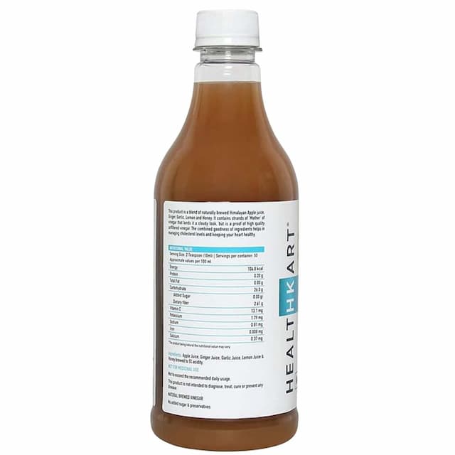 Healthkart Apple Cider Vinegar With Mother Garlic Ginger Lemon And Honey Juice 500 Ml