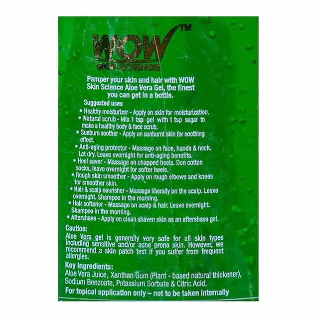 Wow Aloe Vera Multipurpose Beauty Gel For Skin And Hair 130 Ml