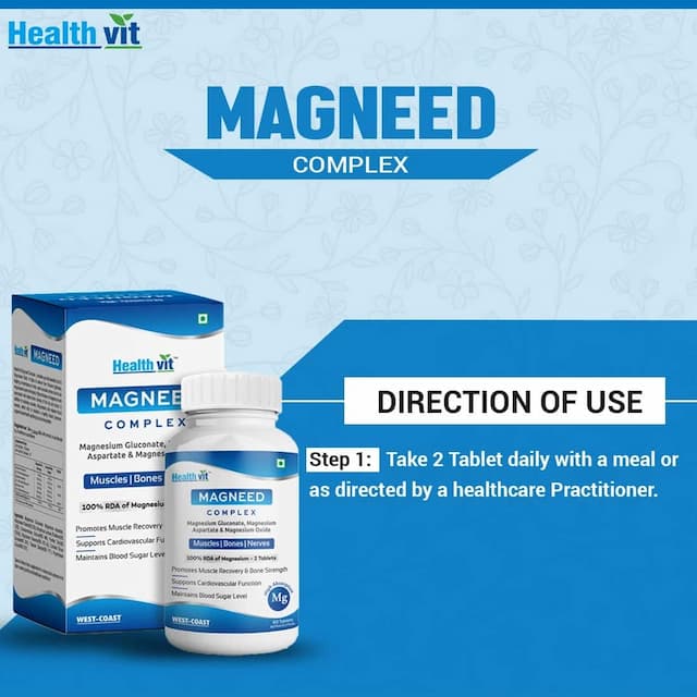 Healthvit Magneed Complex Magnesium Relax Supplement - 60 Tablets