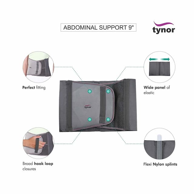 Tynor A 01 Abdominal Support Large Size 9 Inch