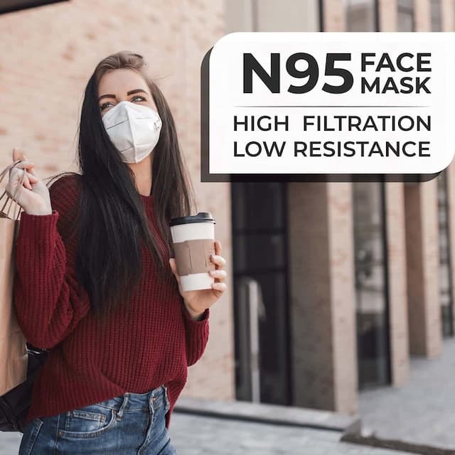 Boldfit N95 Mask For Face , Anti Pollution, Protective - Pack Of 10