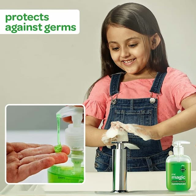 Godrej Protekt Mr Magic Powder To Liquid Handwash Refill - Pack Of 4 (200ml Each)