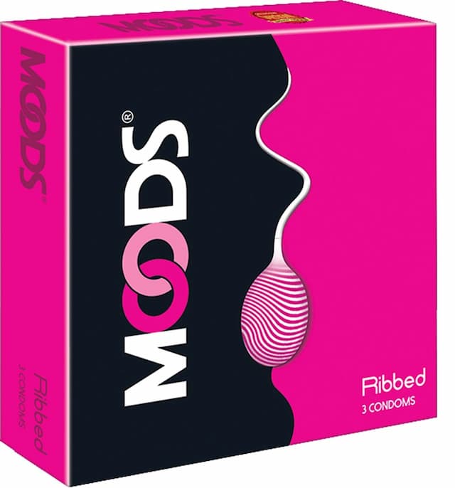 Moods Ribbed Condoms - Pack Of 3'S