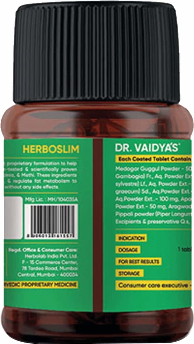 Dr. Vaidya'S Herboslim Tablet -30 Capsules - Pack Of 2