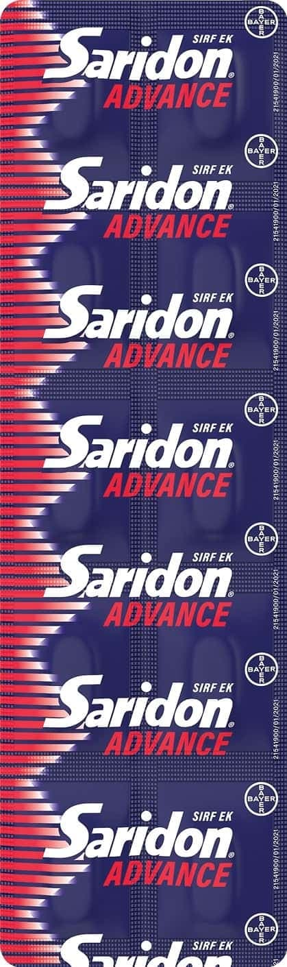 Saridon Advance For Severe Headache Relief Tablet 10 Tablets