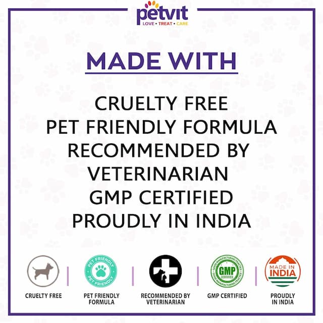 Petvit Eye Tear Stain Remover Wipes For Dogs And Cats | Fragrance Less 50 Wipes | For All Age Group