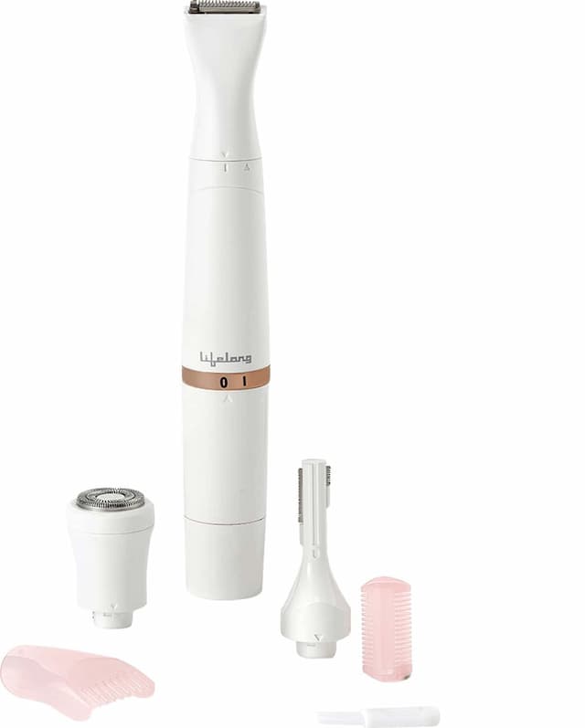 Lifelong Llpcw30 Rechargeable Eyebrow, Underarms And Bikini Trimmer (white) - 1 Hour Runtime