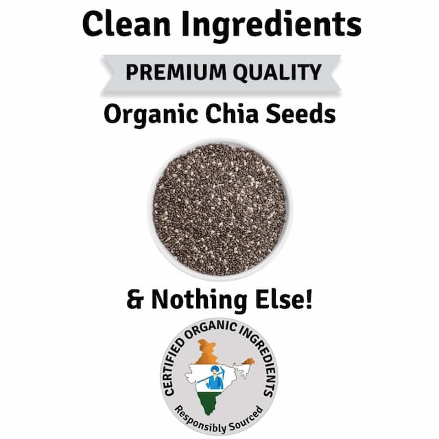 Jus Amazin Organic Chia Seeds - (250g) Superfood Rich In Fiber & Omega-3