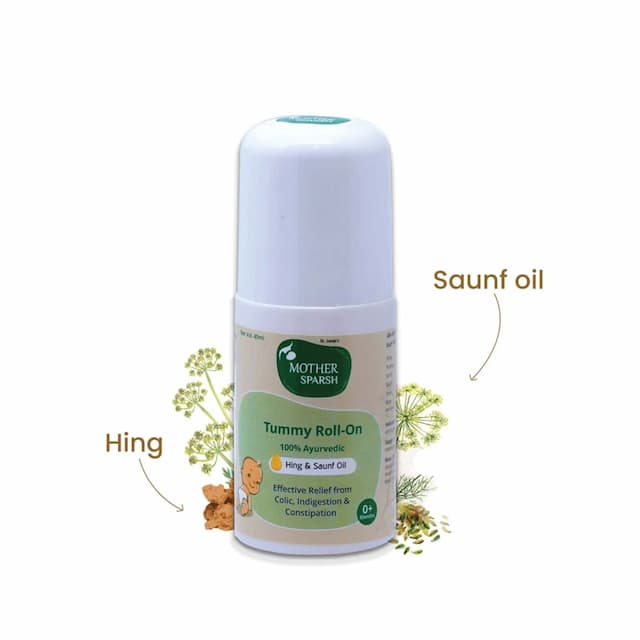 Mother Sparsh Tummy Roll On For Baby, Colic Relief And Digestion- 40ml