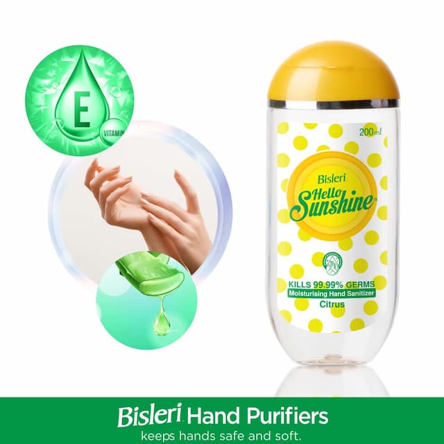 Bisleri Sunshine Hand Sanitizer Gel- 200 Ml