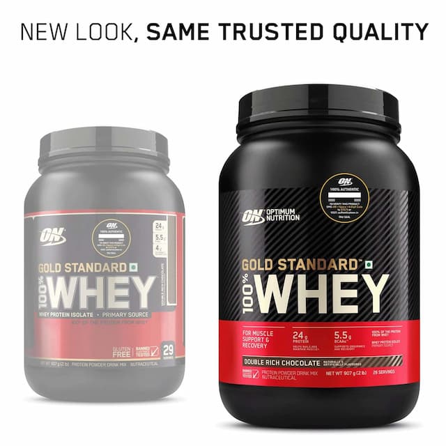 Optimum Nutrition (On) Gold Standard 100% Whey Protein Powder -2 Lbs, 907g(Double Rich Chocolate)