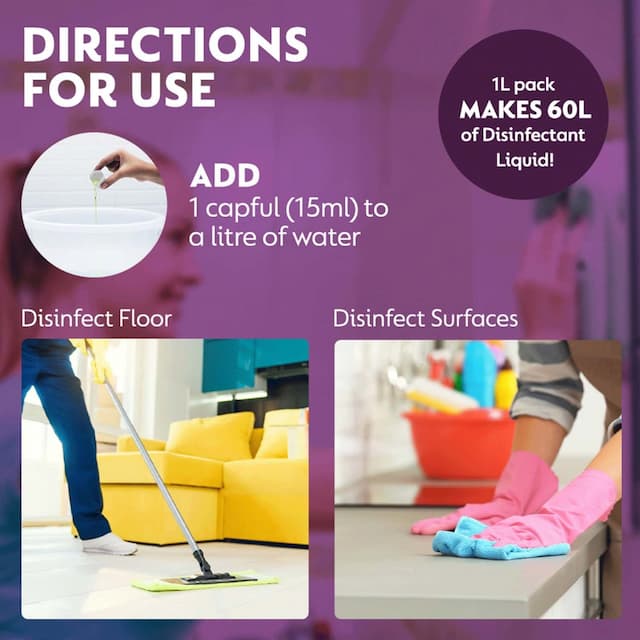 Dettol Liquid Disinfectant For Floor Cleaner, Surface Disinfection - Lavender Blossom - 1l