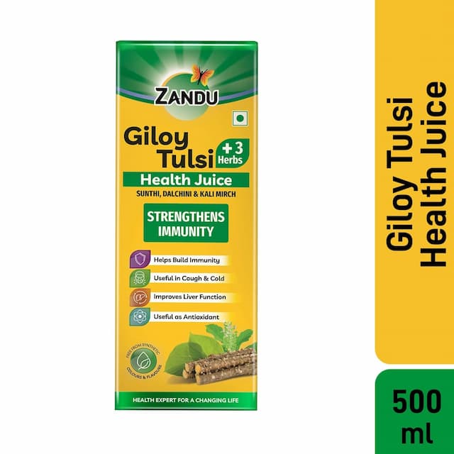 Zandu Giloy Tulsi + 3 Herbs Health Juice - 500ml