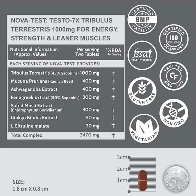 Carbamide Forte Testosterone Supplement Tribulus Terrestris 1000mg 60 Tablets