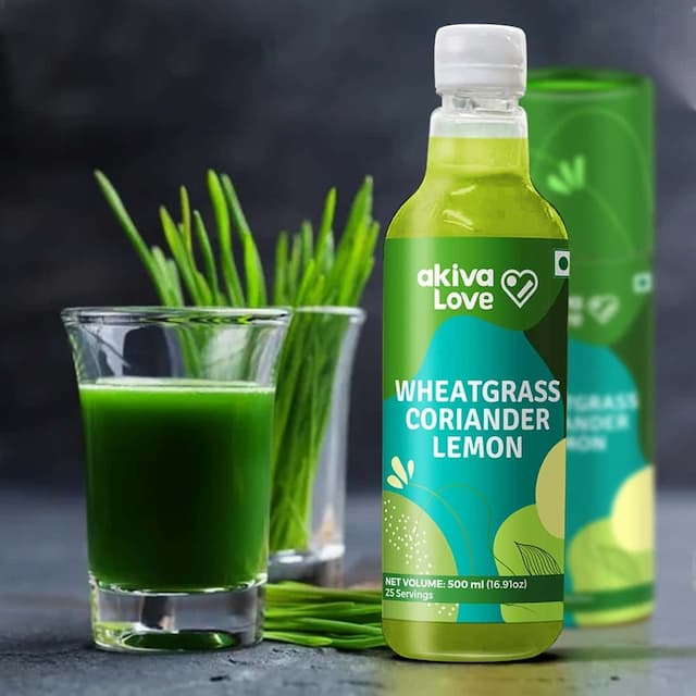 Akiva Love Wheatgrass Lemon Coriander Juice ( Concentrated ) For Blood Detox - 500ml