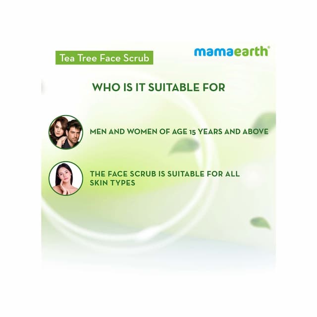 Mamaearth Tea Tree Face Scrub With Tea Tree And Neem For Skin Purification - 100 Gm