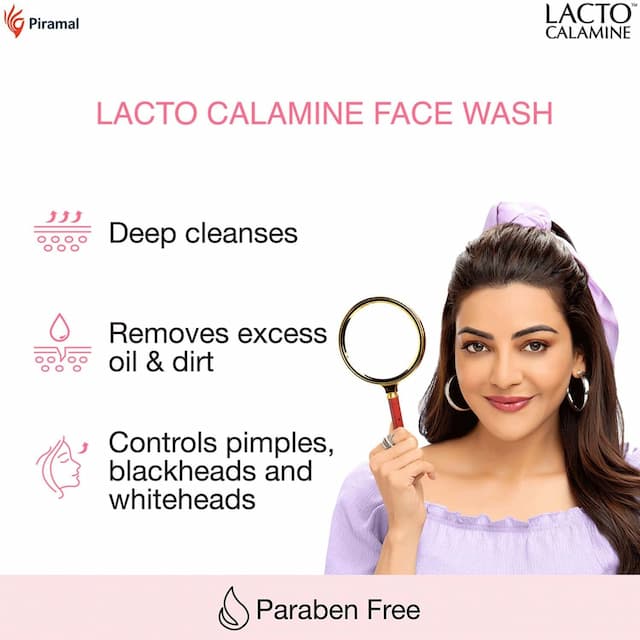 Lacto Calamine Face Wash With Kaolin Clay For Oily Skin | Deep Cleanser- 100 Ml
