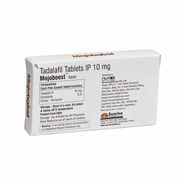 Nuvox Mojoboost Regain Potency, Tadalafil 10 Mg (2 X 4 Tablets)
