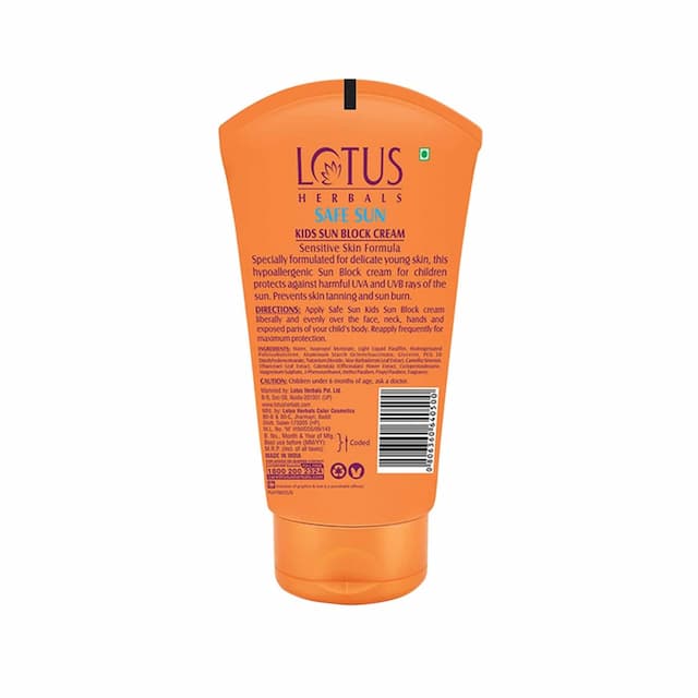 Lotus Safe Sun Kids Sun Block Spf-25 Cream 100 Gm