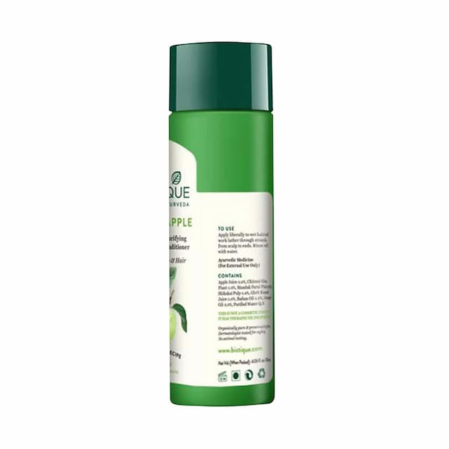 Biotique Green Apple Fresh Daily Purifying Shampoo And Conditioner For Oily Scalp And Hair 120 Ml