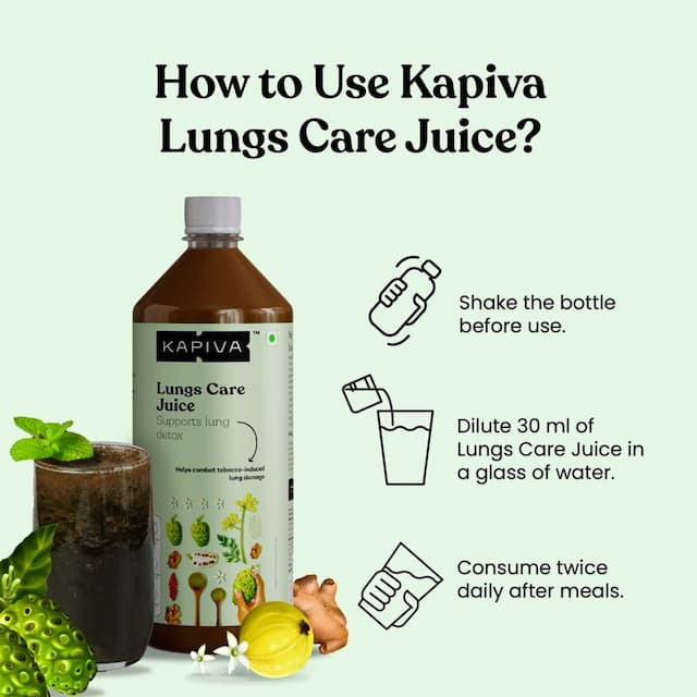 Kapiva Lungs Care Juice | With Noni, Ginger And Fennel Seeds To Uplift Lung Health
