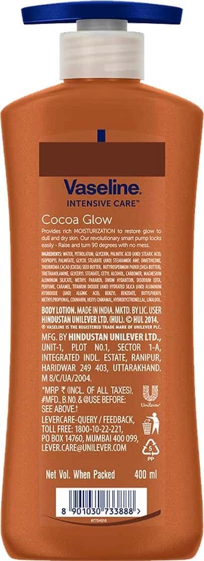 Vaseline Intensive Care Cocoa Glow Body Lotion - 400 Ml