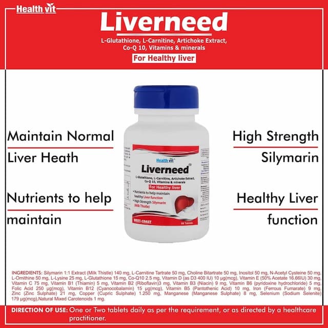 Healthvit Liverneed For Healthy Liver - 60 Tablets