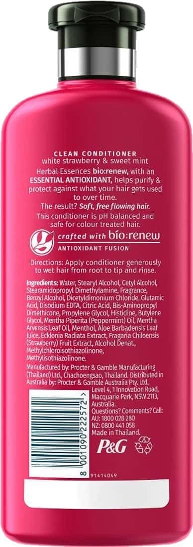 Herbal Essences Bio Renew Clean White Strawberry And Sweer Mint Conditioner - 400ml