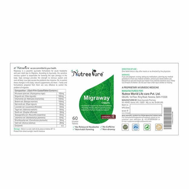 Nutree Pure Migraway Tablet 60